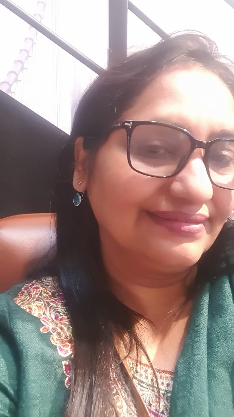 Customer photo review of Silver Aqua Blue Crystal Earrings