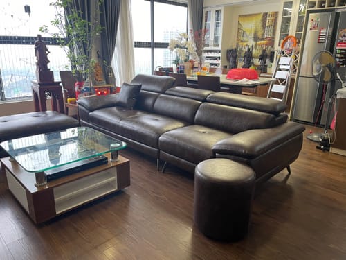 Customer photo review of ENZO - Sofa văng da tựa gật gù