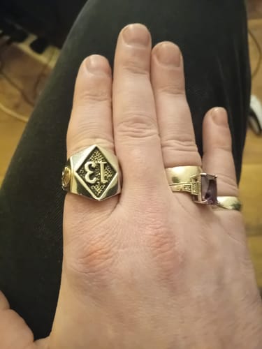 Customer photo review of Lucky 13 Silver Skull Ring