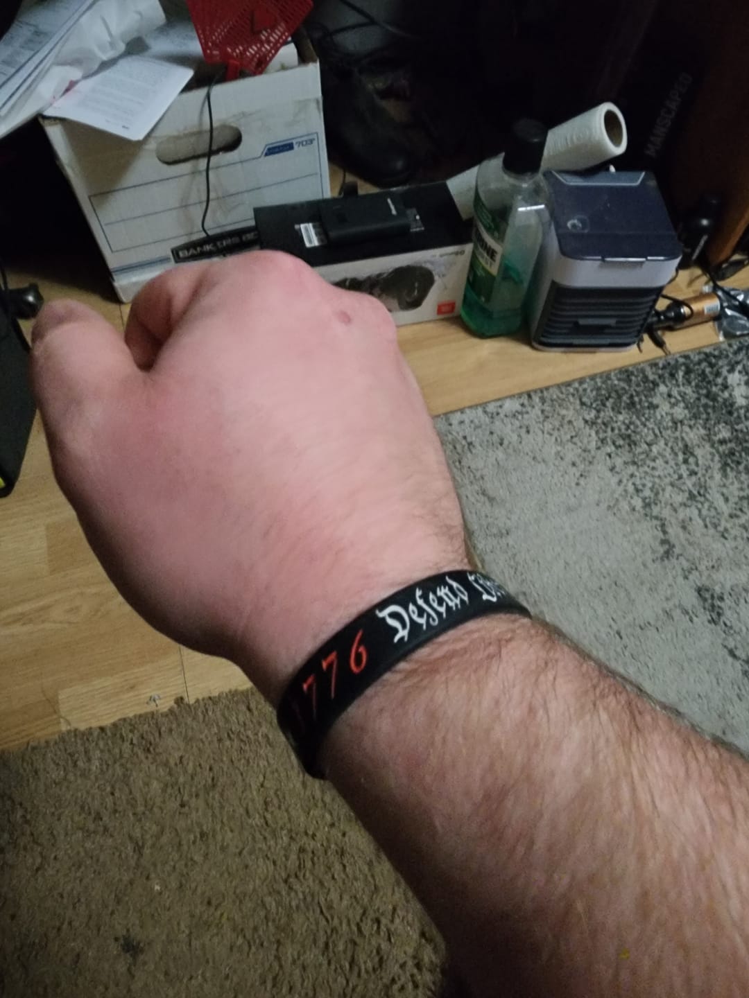 Customer photo review of Fight Like Hell Wristbands