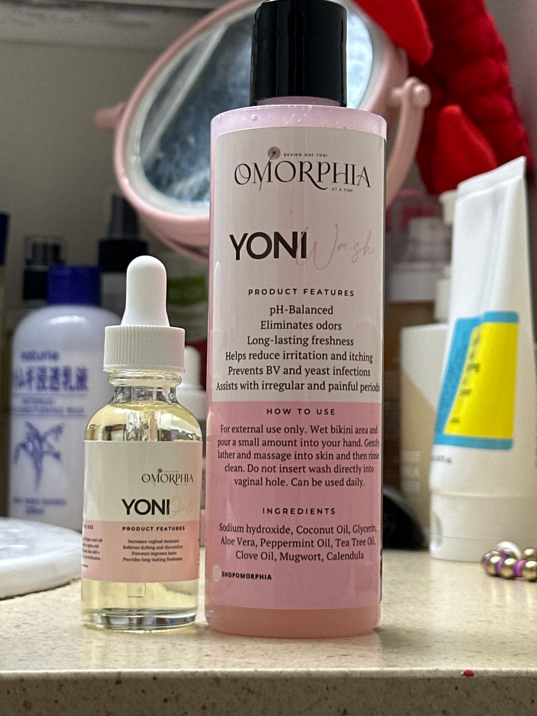 Customer photo review of Yoni Wash + Yoni Oil