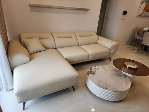 Customer photo review of AVIA - Sofa góc da tựa gật gù, đường chỉ dù lục giác