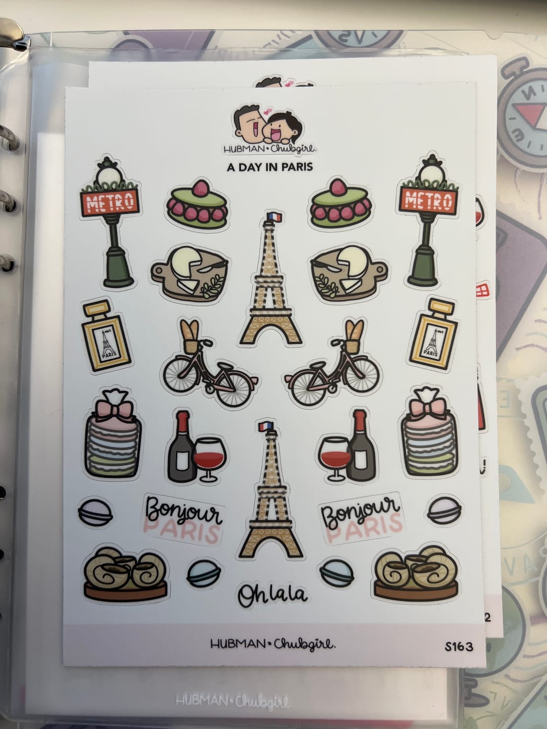 Customer photo review of A Day in Paris Sticker sheet