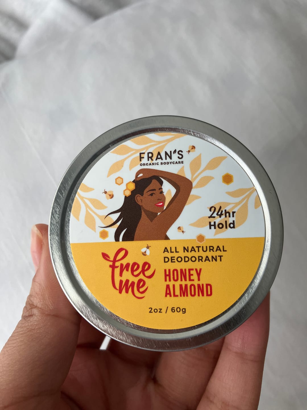 Customer photo review of FreeMe Deodorant Honey Almond