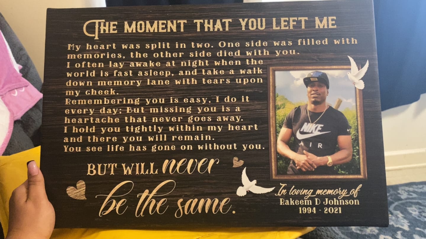 Customer photo review of Personalized Canvas Prints, Custom Photo And Name, Memorial Gift, Sympathy Gifts, Remembrance Gifts, Remembrance Gifts Dem Canvas