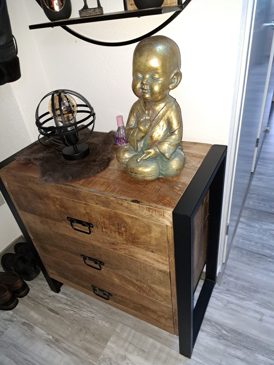 Customer photo review of Ladekast Mangohout Britt  | Mangohout en Staal | 80x40x80cm