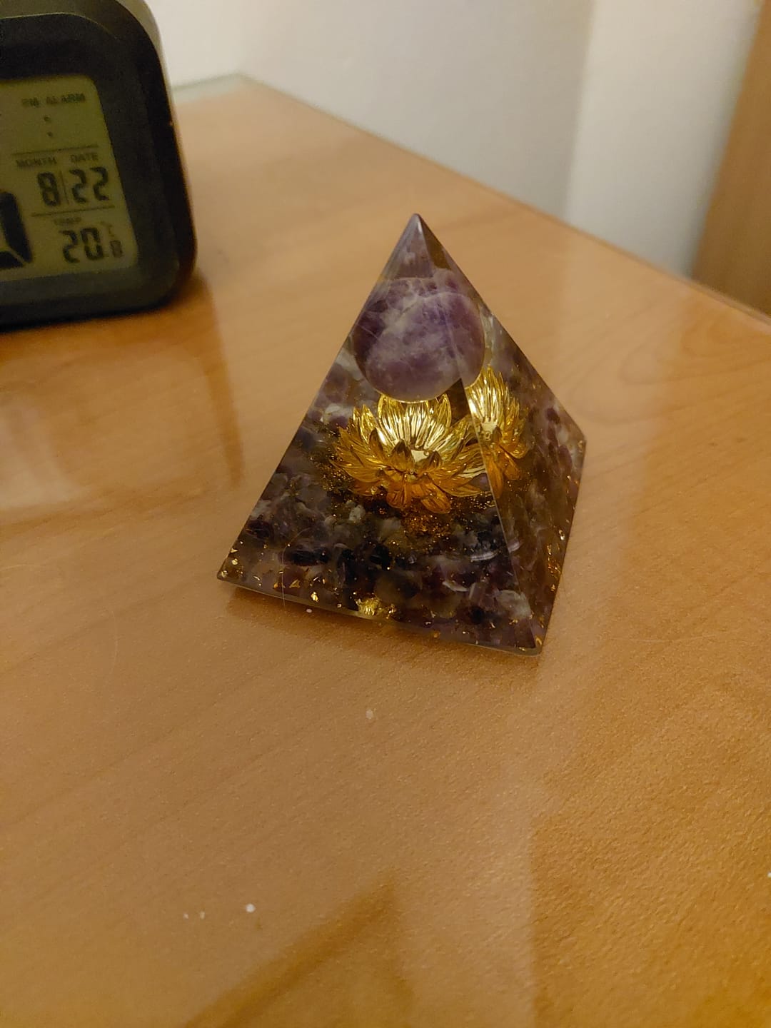Customer photo review of Orgonite "Lotus Divin" en Améthyste