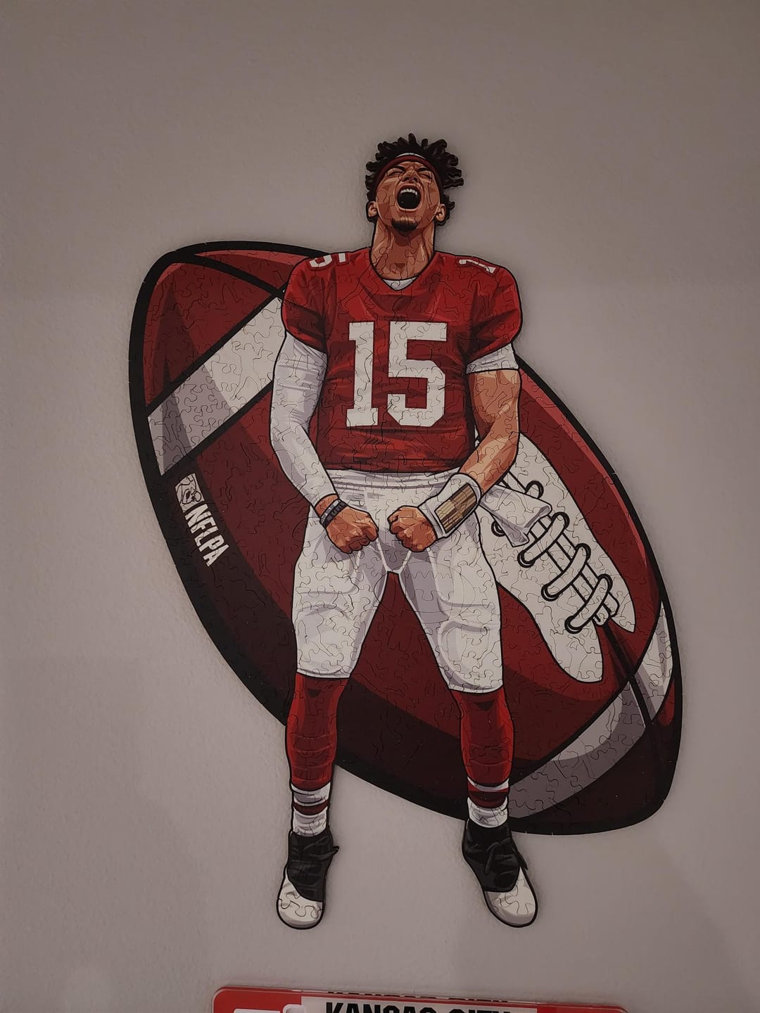 Customer photo review of Kansas City Chiefs™ Football - Wooden Puzzle