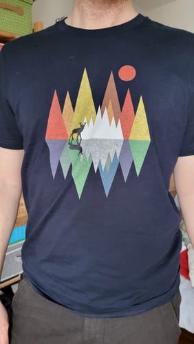Customer photo review of HIRSCH IM WALD GEOMETRISCH - Bio Herren Shirt