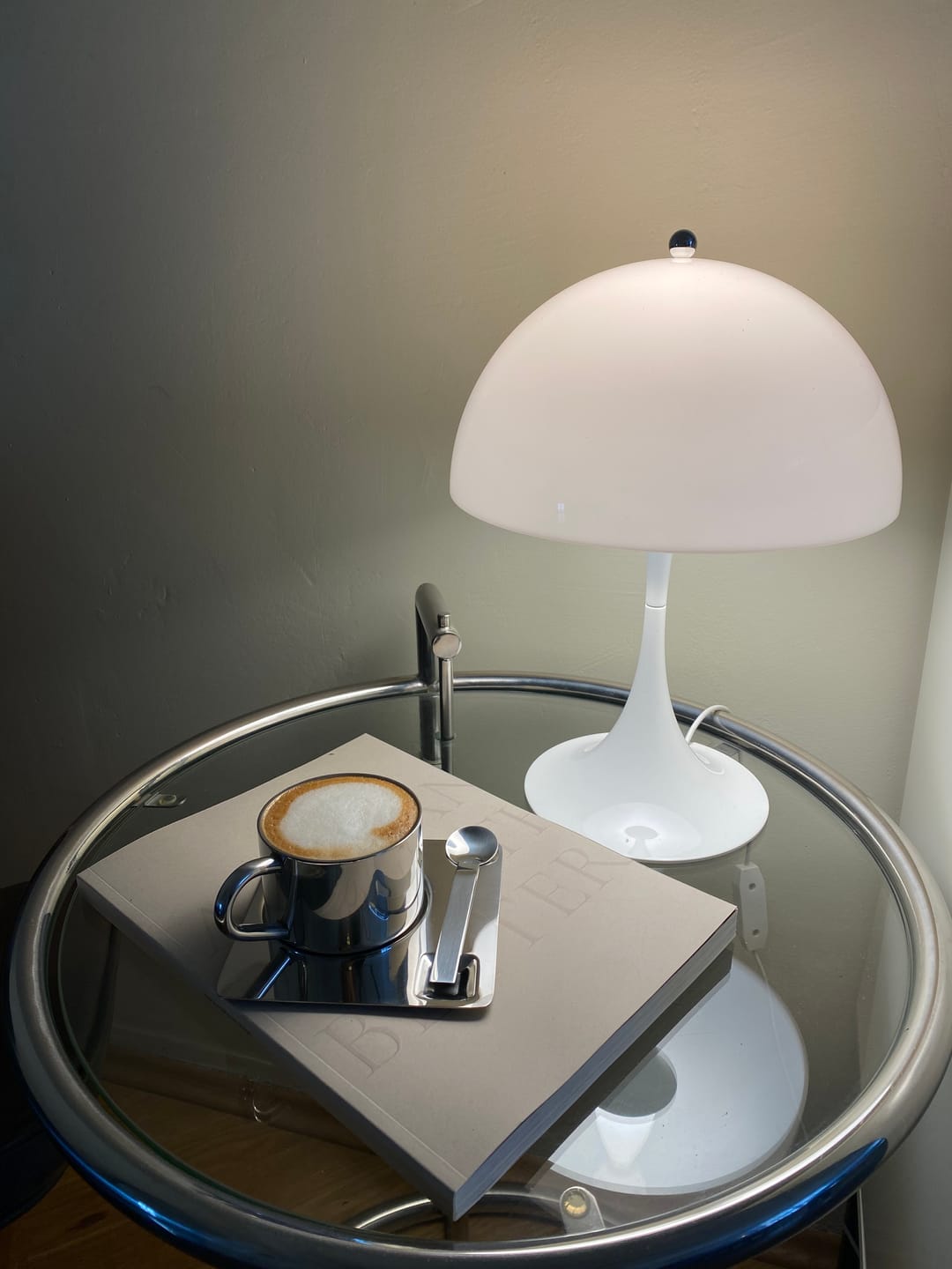 Customer photo review of Venice Mirror Cup with a Saucer & Spoon
