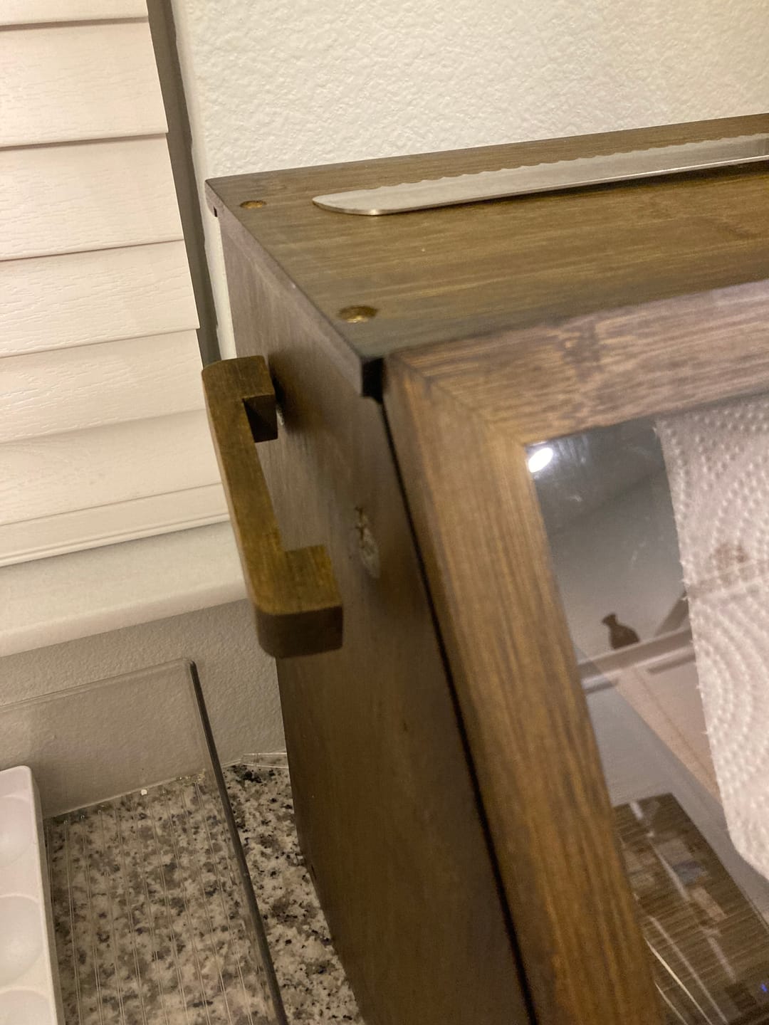 Customer photo review of Large Capacity Bread Storage Bin with Cutting Board
