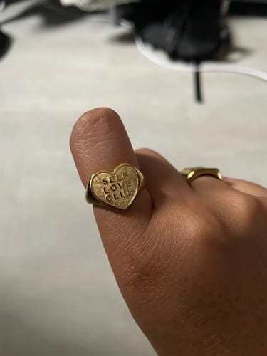Customer photo review of Self Love Club Heart Signet Ring
