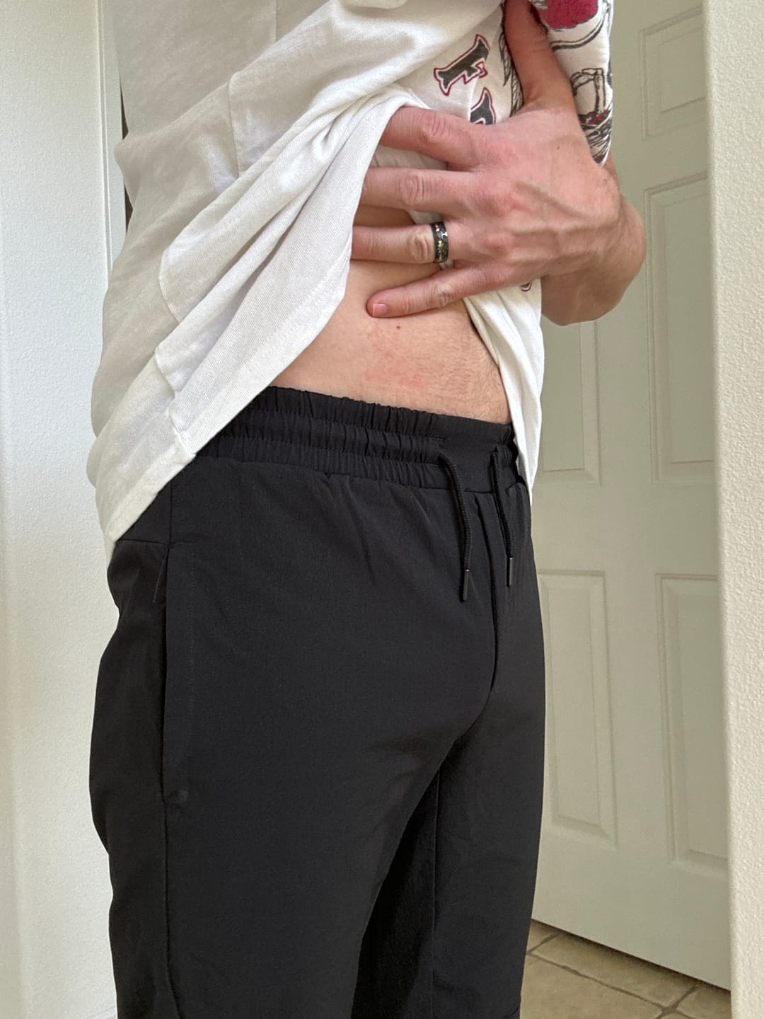 Customer photo review of Carrier Traveler Joggers - Midnight Black