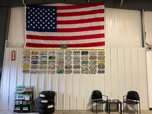 Customer photo review of 8x12ft Sewn Nylon American Flag