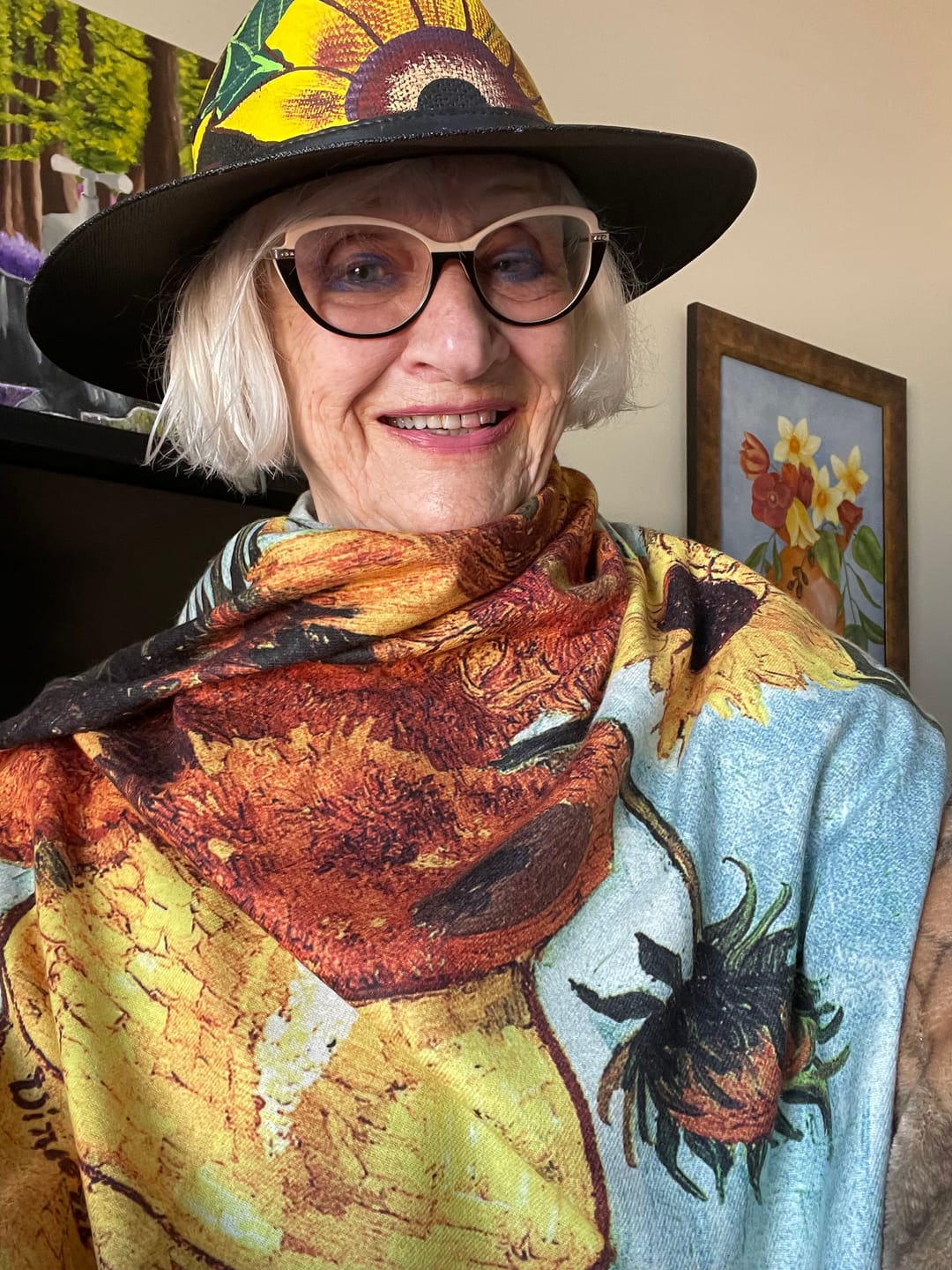 Customer photo review of Van gogh sunflowers scarf
