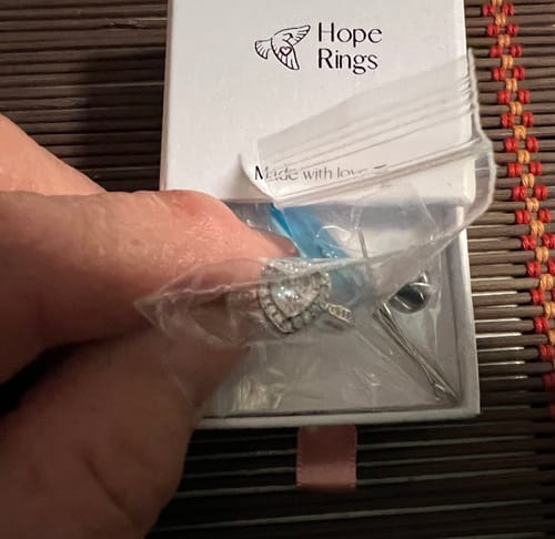 Customer photo review of Forever In My Heart Urn Ring