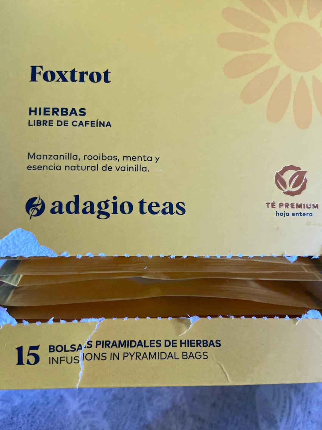 Customer photo review of Caja 15 Tbgs Buenas Noches