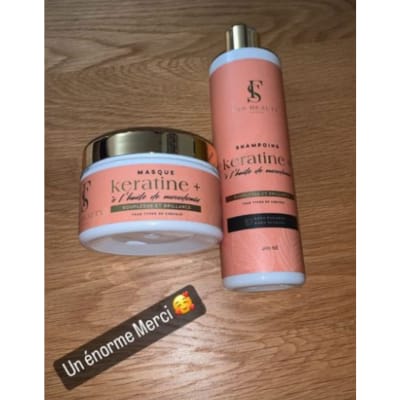 Customer photo review of Coffret Shampoing et masque à l’huile de Macadamia