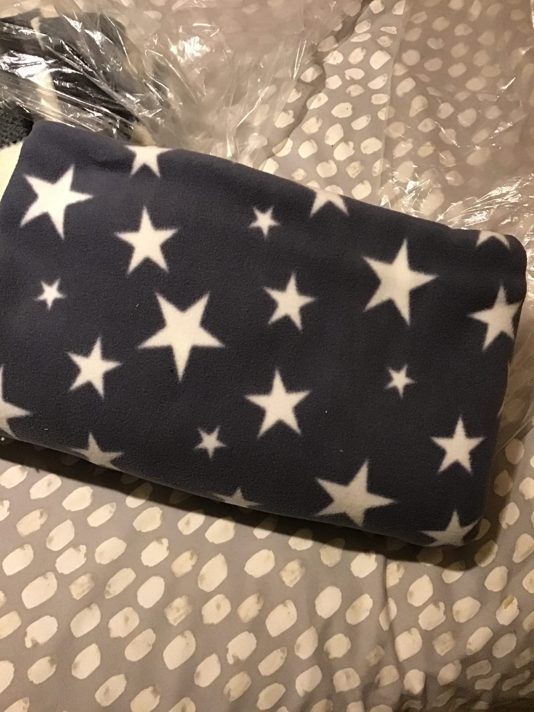 Customer photo review of White Stars Anti Pill Polar Fleece Fabric