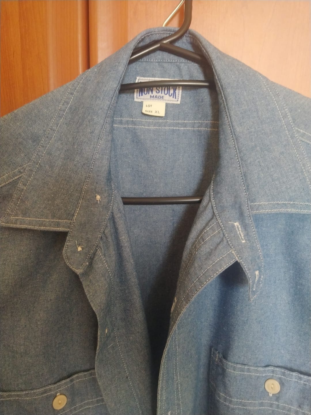 Customer photo review of Blue Chambray Work Shirt