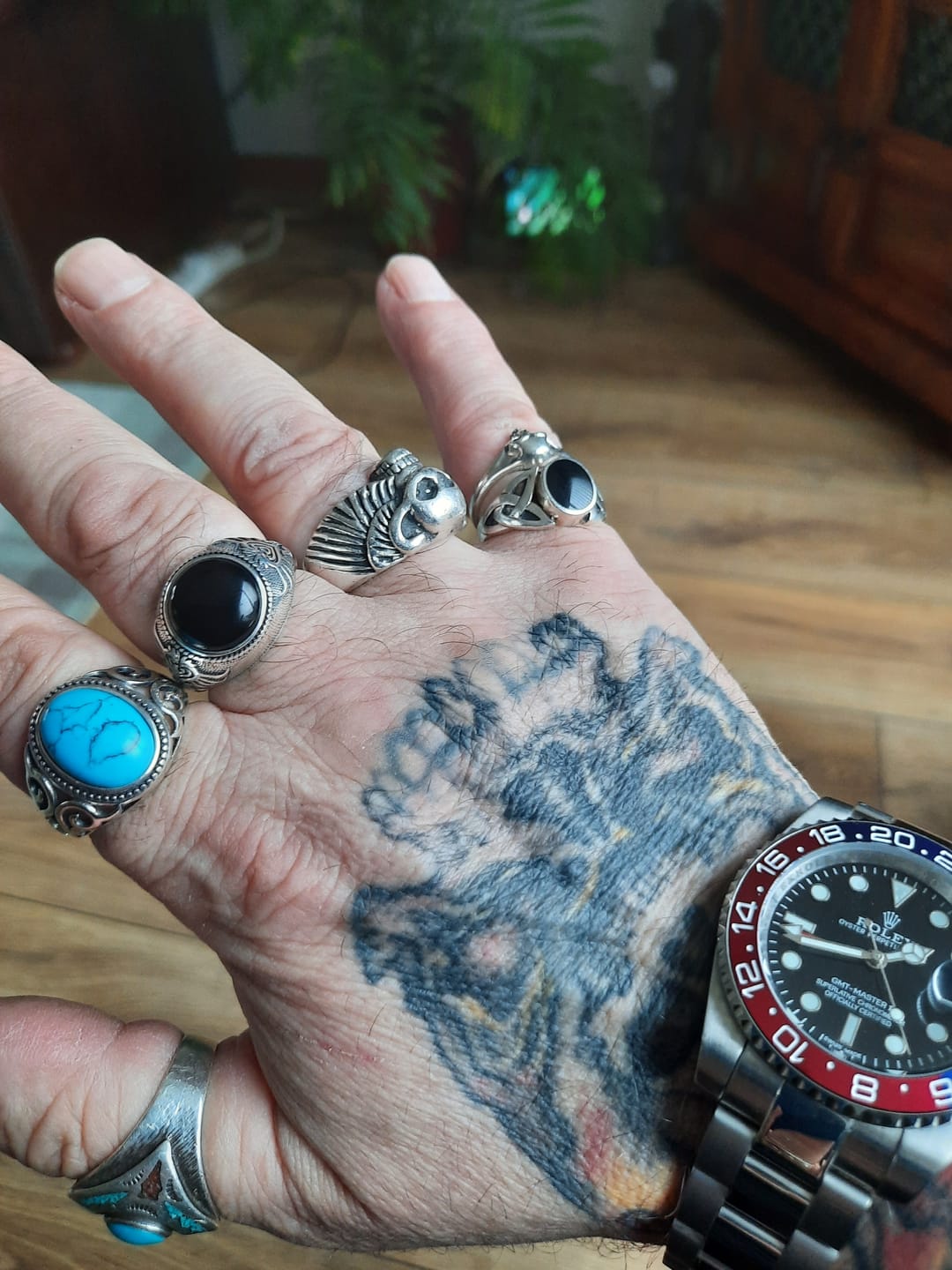 Customer photo review of BLUE EYES. - 925 SILVER