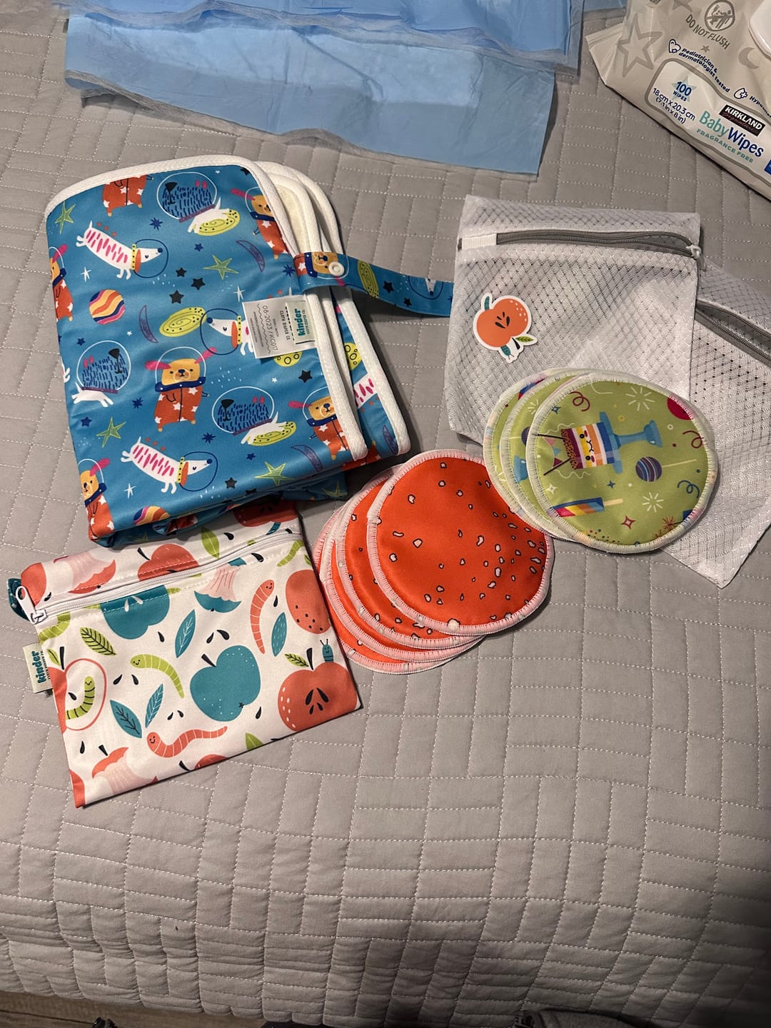 Customer photo review of Patterned Ultra-Soft Bamboo Machine Washable Diaper Change Mat