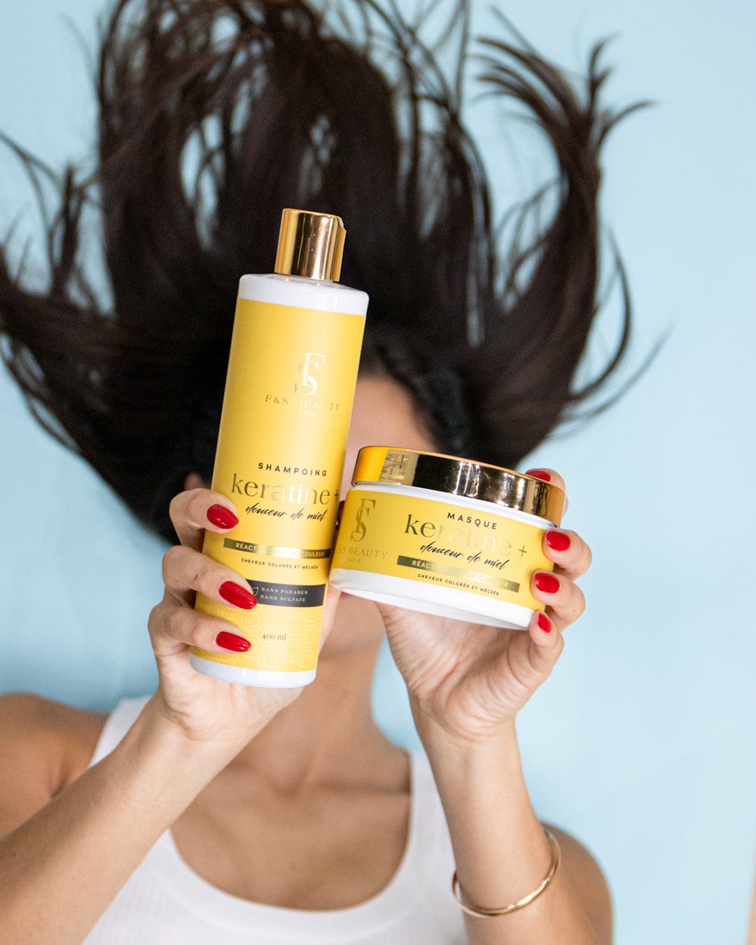 Customer photo review of Coffret Shampoing et Masque Douceur de Miel