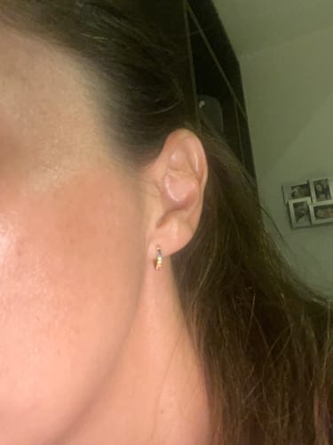 Customer photo review of Arracadas 'Rainbow'