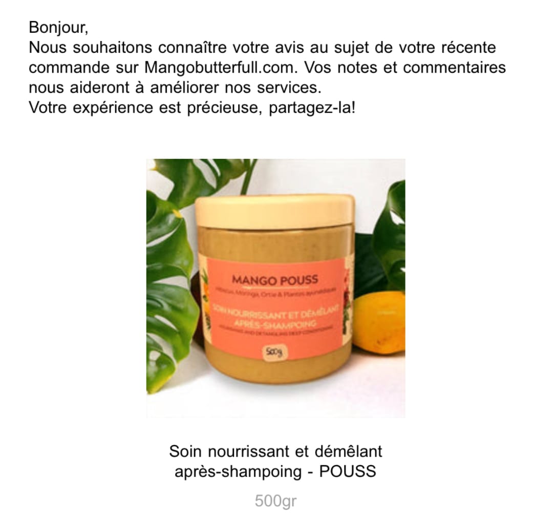 Customer photo review of Soin nourrissant et démêlant après-shampoing - POUSS
