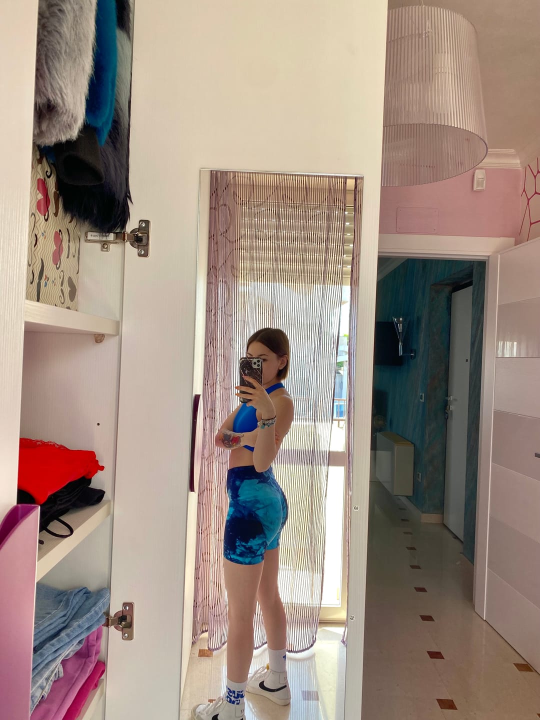 Customer photo review of Shorts Elements Acqua Turchese Blu