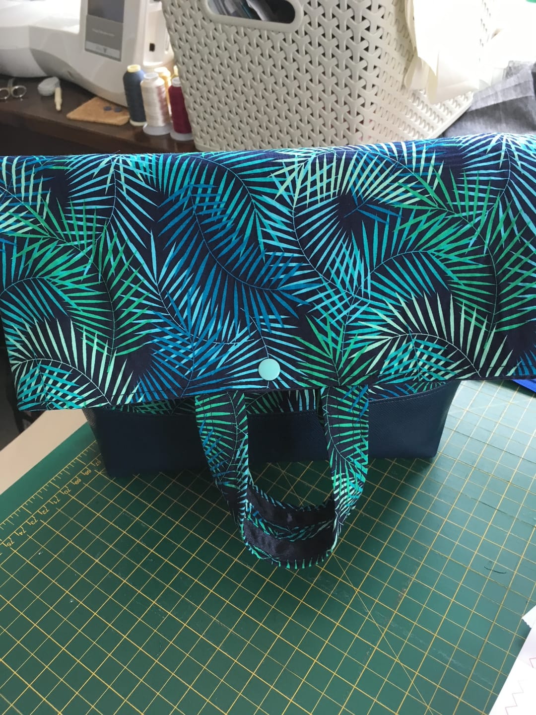 Customer photo review of Tropical Fern Leaves Rose & Hubble Cotton Poplin Fabric