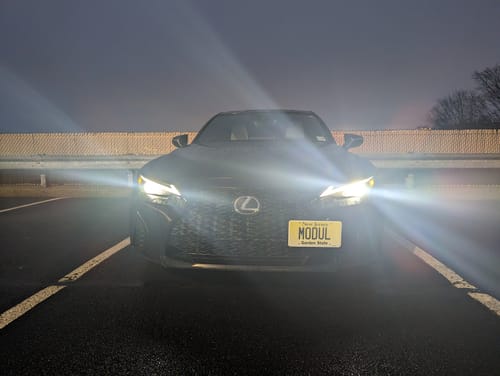 Customer photo review of 2021-Up Lexus IS-Series Tow Hook License Plate Mount Bracket