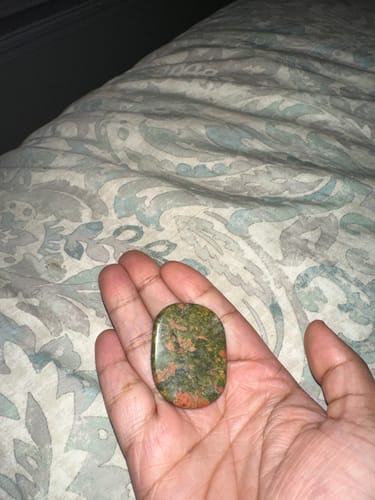 Customer photo review of Unakite Pocket Stone