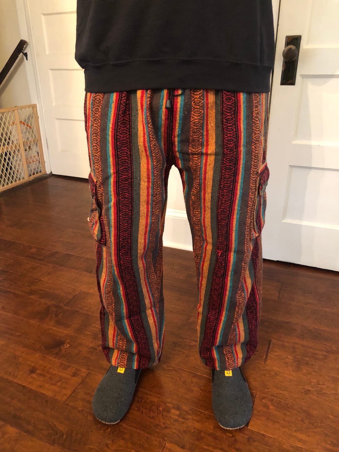 Customer photo review of Woven Cotton Cargo Pants