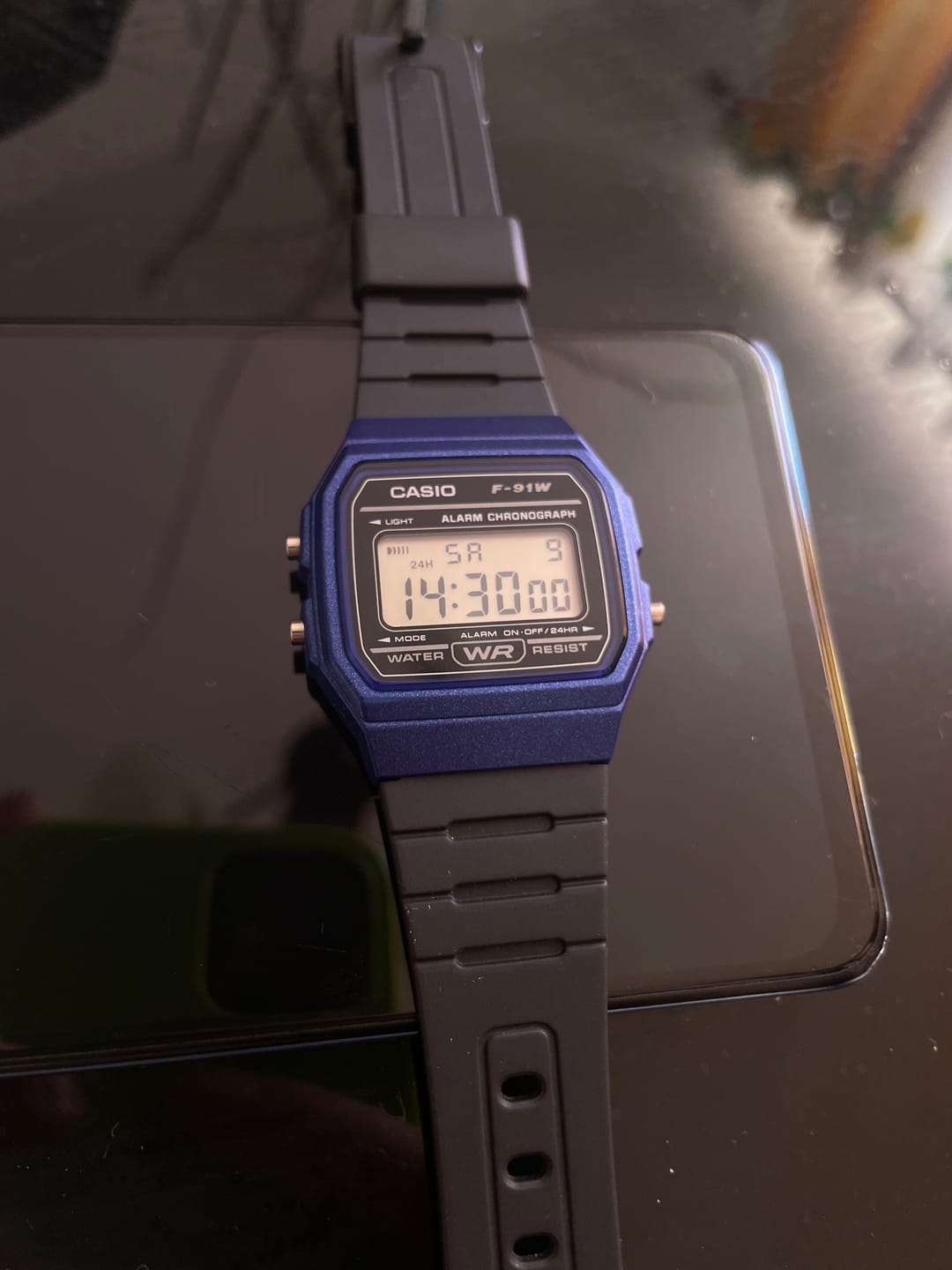 Customer photo review of Reloj Casio Vintage F-91WM-2ADF Azul/Negro