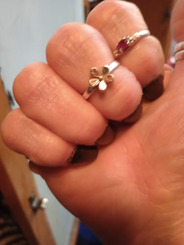 Customer photo review of Flower - Sterling Silver Black Hills Gold Ring