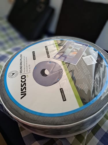 Customer photo review of Round Ring Cushion Pillow | Provides Cushioned Seating  to reduce Pain & Discomfort