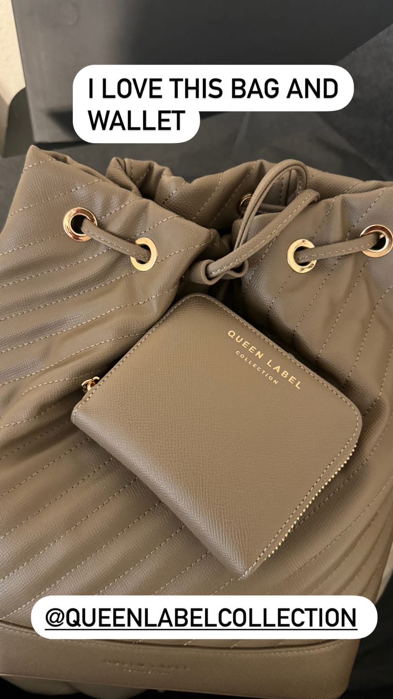 Customer photo review of Bucket Bag - Taupe