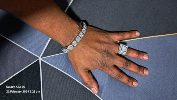 Customer photo review of ICE BLOX RING 925. - WHITE GOLD