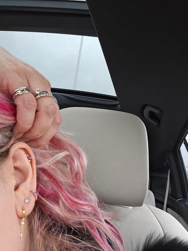 Customer photo review of Piercing Solstice Or Rose