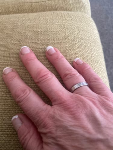 Customer photo review of White French Tip Glitz