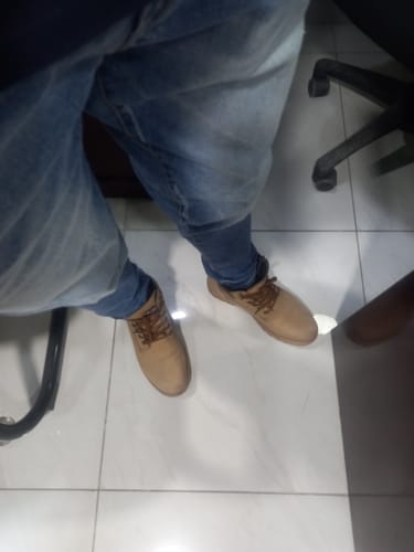 Customer photo review of Skinny Mid Rise Jeans (Ice Blue)