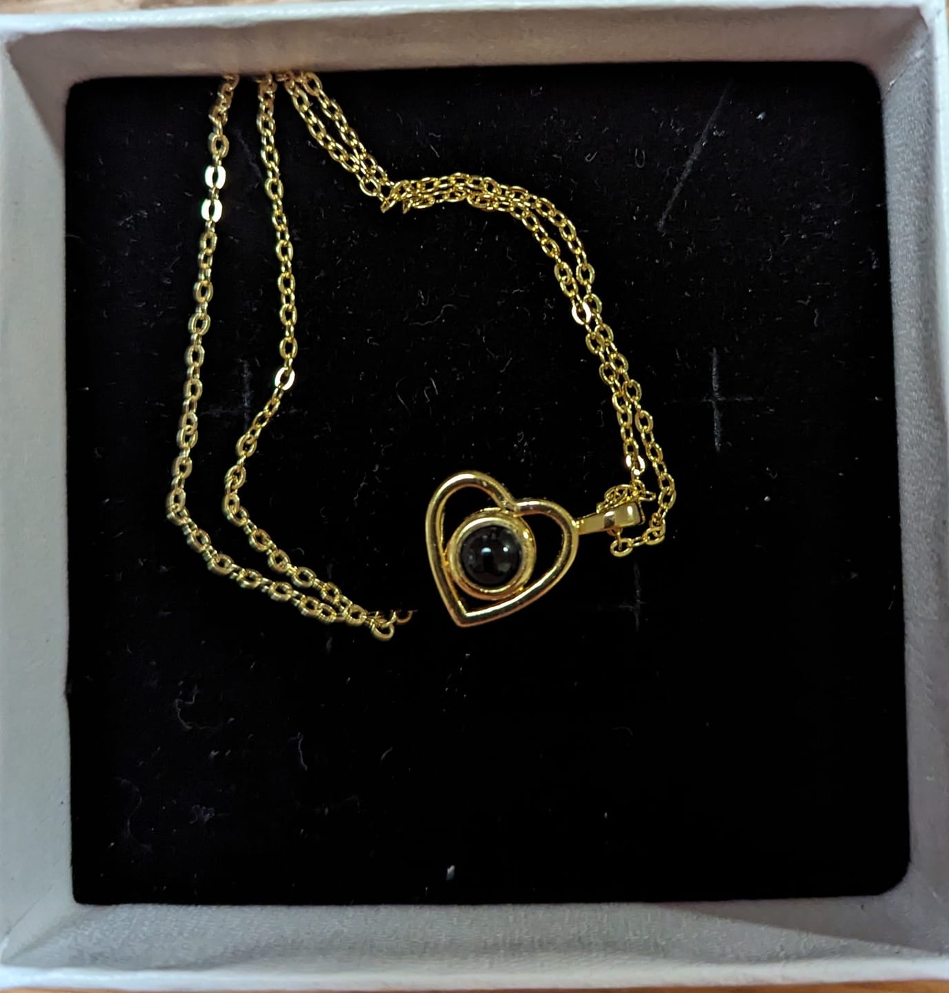 Customer photo review of Heart Photo Necklace