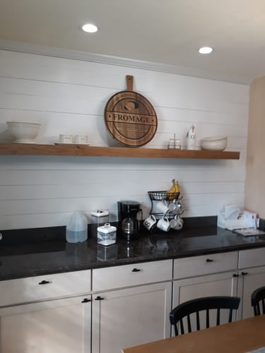 Customer photo review of Modern 3" Thick Floating Shelves