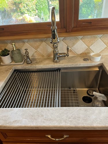 Customer photo review of 31" Workstation Kitchen Sink - Single Bowl - Offset Drain Right (5LS31R)