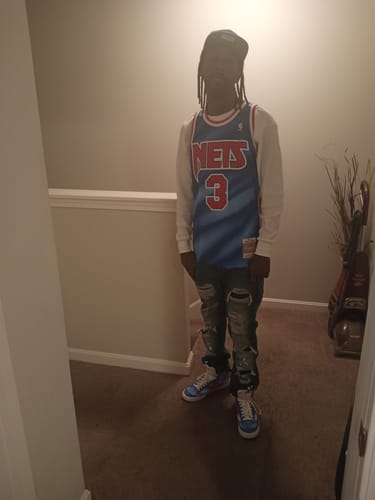 Customer photo review of Mitchell & Ness Swingman New Jersey Nets Alternate 1990-91 Drazen Petrovic Jersey