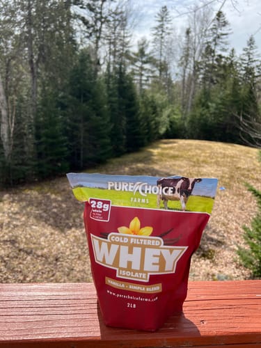 Customer photo review of Whey Protein Isolate with Organic Vanilla