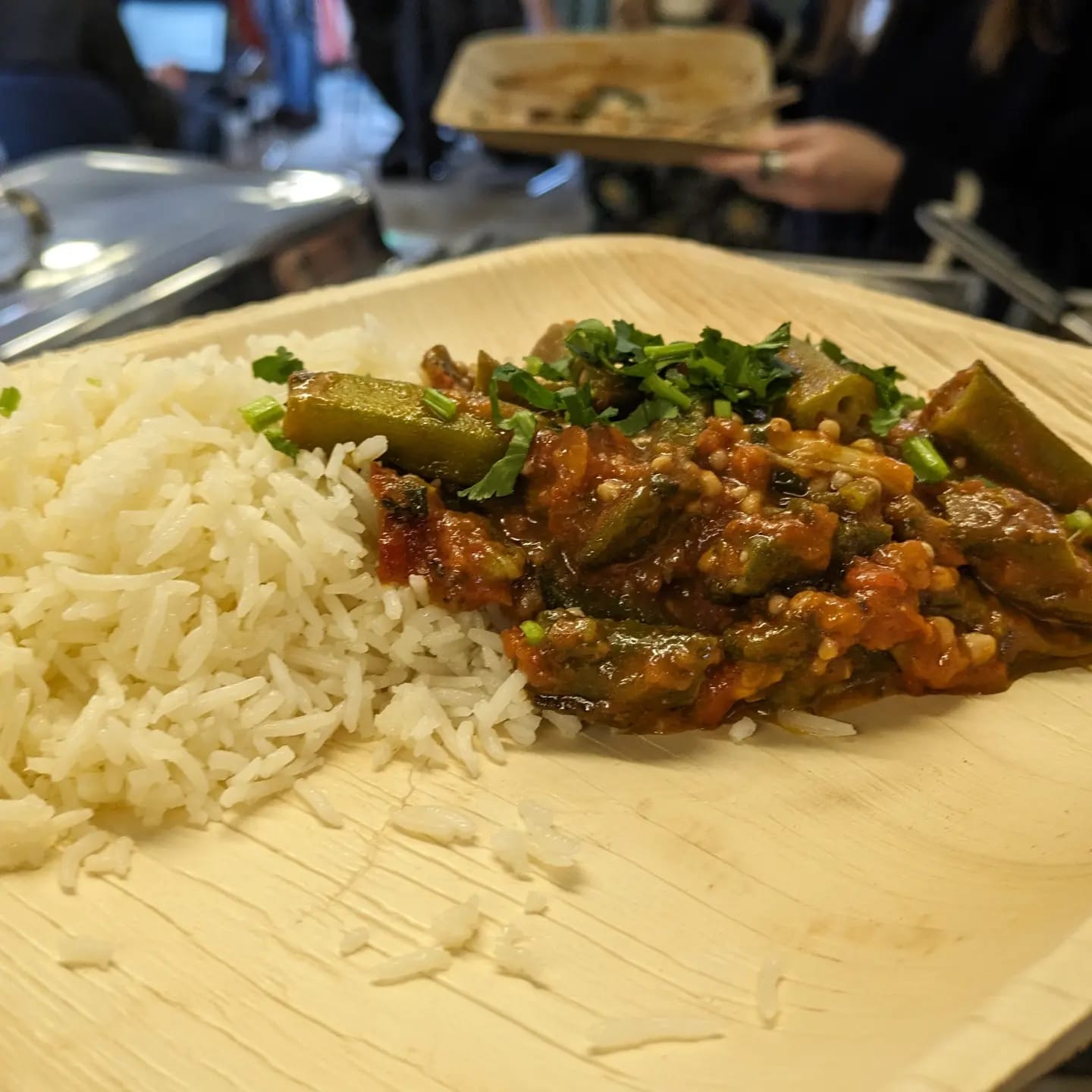 Customer photo review of 10" (25cm) Square Compostable Palm Leaf Plates