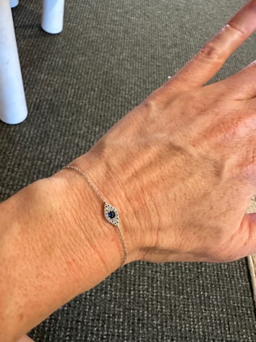 Customer photo review of Evil Eye Pave Chain Bracelet