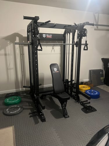 Customer photo review of MAJOR FITNESS All-In-One Home Gym Smith Machine Package Spirit B52